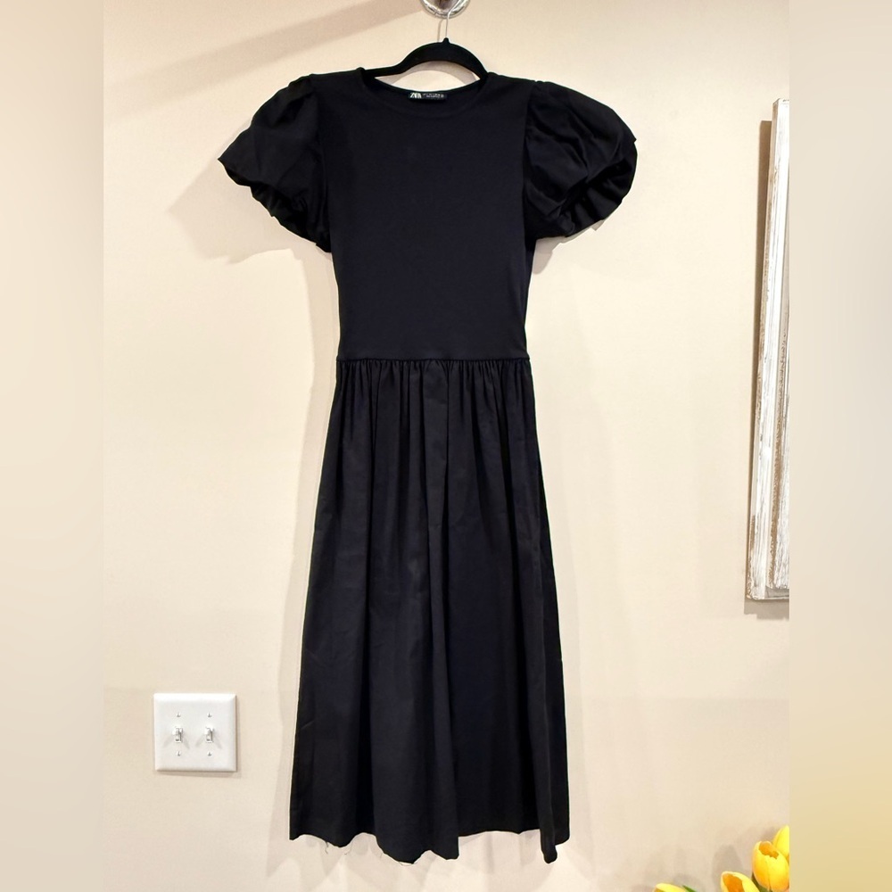 🔥Zara Formal/Casual Black Knitwear Dress Az S NWOT 🔥